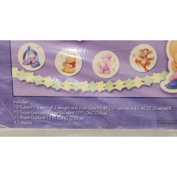 Vintage Disney Hallmark Winnie The Pooh Baby Shower Decoration Kits (3) - Picture 9 of 9